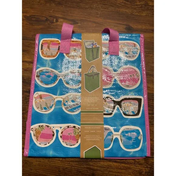 6-Reusable HomeGoods- Insulated Bag Hot or Cold Zippered Handles New with Tag - Picture 5 of 13